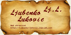 Ljubenko Luković vizit kartica